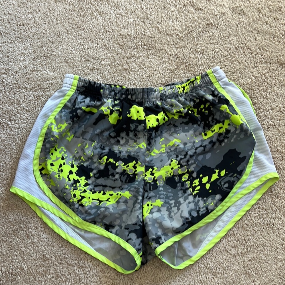 Green, quick dry, performance shorts